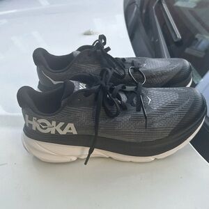 Hoka One One Clifton  5 MD Shoes Sneakers  BWHT Black White